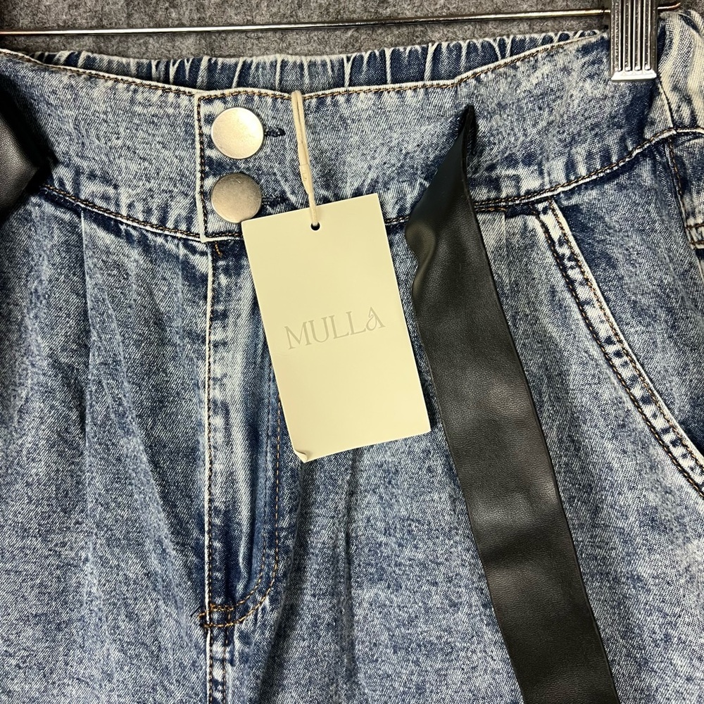 Mulla Jeans Women's Wide-Leg Light Blue Jeans Size Medium NWT - Picture 4 of 9